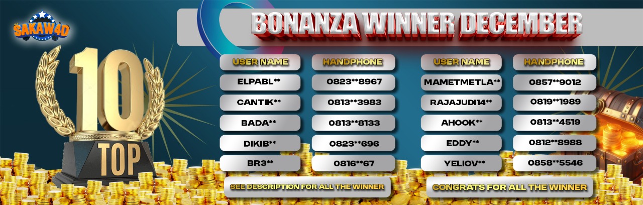 PEMENANG REWARD BIG BONANZA