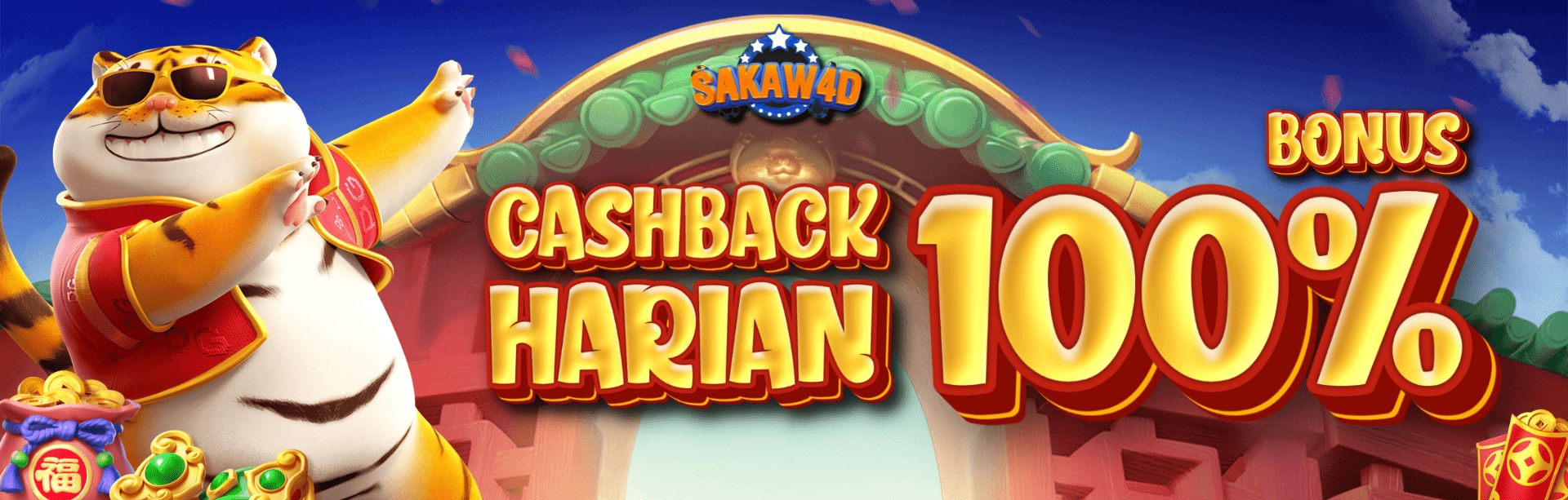 BONUS CASHBACK 100% (HARIAN)