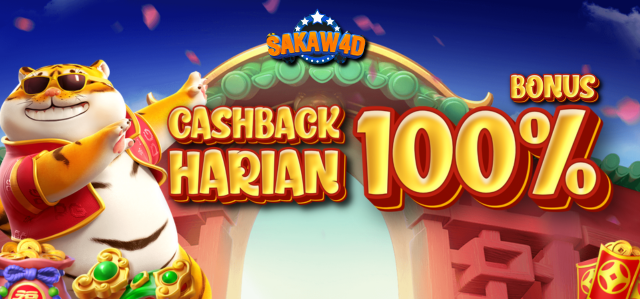 BONUS CASHBACK 100% (HARIAN)