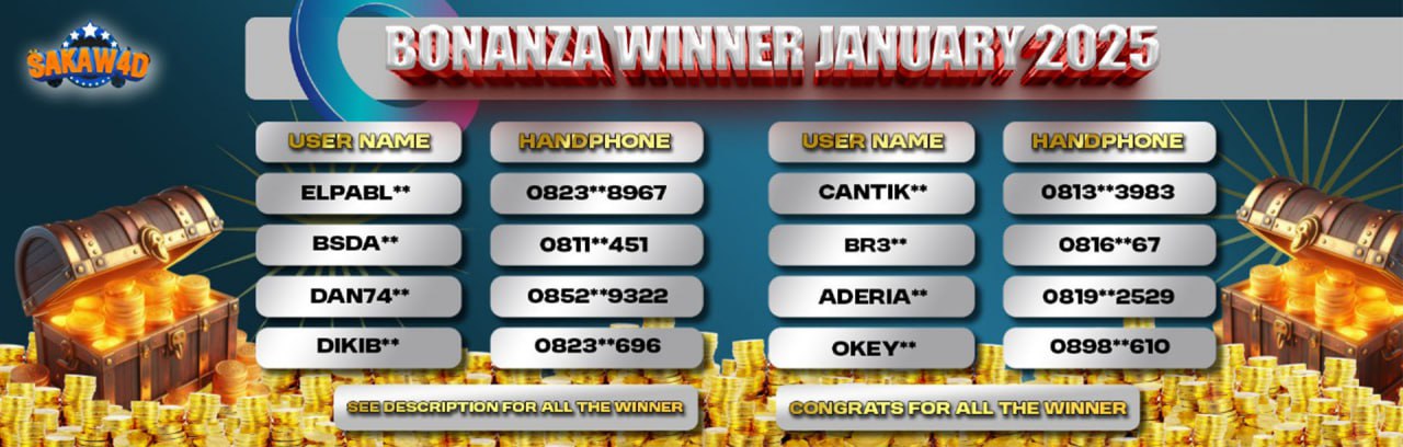 PEMENANG REWARD BIG BONANZA